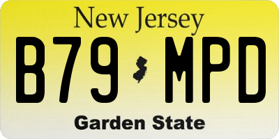 NJ license plate B79MPD
