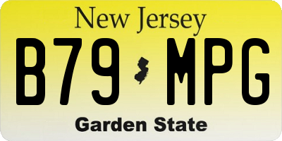 NJ license plate B79MPG