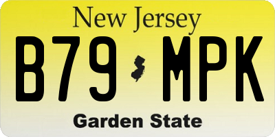 NJ license plate B79MPK