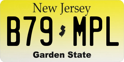 NJ license plate B79MPL