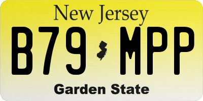 NJ license plate B79MPP