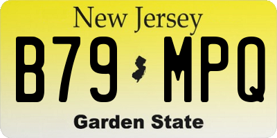 NJ license plate B79MPQ