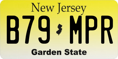 NJ license plate B79MPR