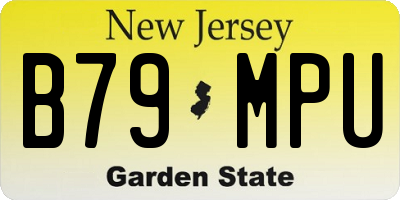 NJ license plate B79MPU