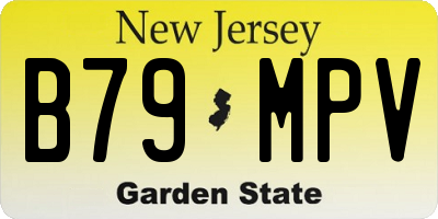 NJ license plate B79MPV