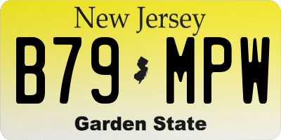 NJ license plate B79MPW