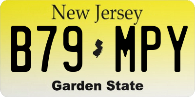NJ license plate B79MPY