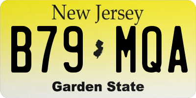 NJ license plate B79MQA