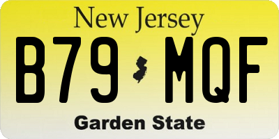NJ license plate B79MQF