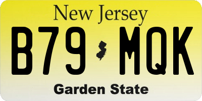 NJ license plate B79MQK