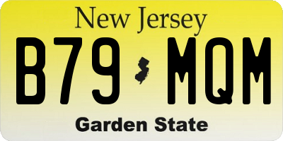 NJ license plate B79MQM
