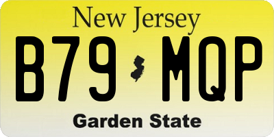 NJ license plate B79MQP