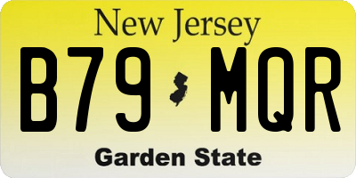 NJ license plate B79MQR