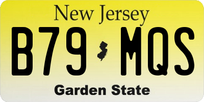 NJ license plate B79MQS