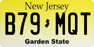 NJ license plate B79MQT