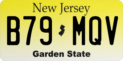 NJ license plate B79MQV