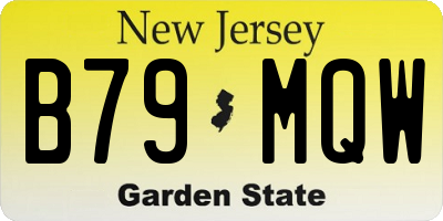 NJ license plate B79MQW