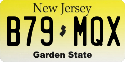 NJ license plate B79MQX