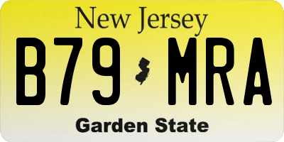 NJ license plate B79MRA