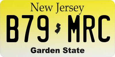 NJ license plate B79MRC