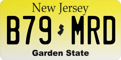 NJ license plate B79MRD