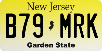 NJ license plate B79MRK