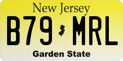 NJ license plate B79MRL