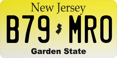 NJ license plate B79MRO