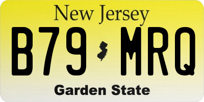 NJ license plate B79MRQ