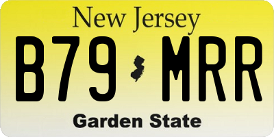 NJ license plate B79MRR