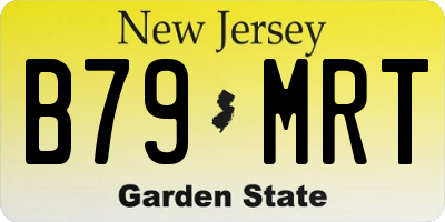 NJ license plate B79MRT