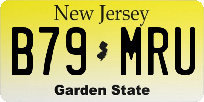 NJ license plate B79MRU