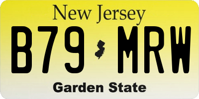 NJ license plate B79MRW