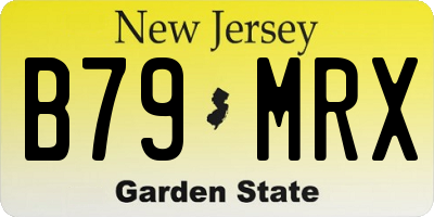 NJ license plate B79MRX