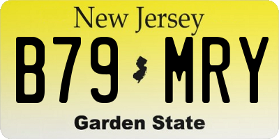 NJ license plate B79MRY