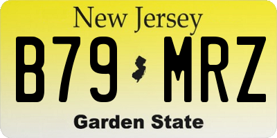 NJ license plate B79MRZ