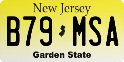 NJ license plate B79MSA
