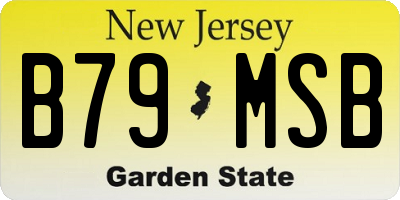 NJ license plate B79MSB