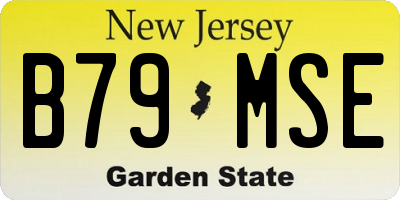 NJ license plate B79MSE