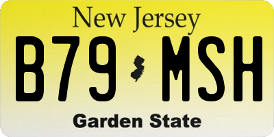 NJ license plate B79MSH