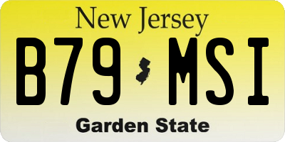 NJ license plate B79MSI