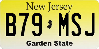 NJ license plate B79MSJ