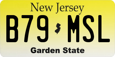 NJ license plate B79MSL