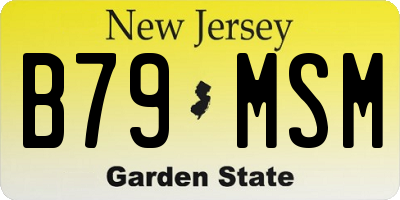 NJ license plate B79MSM