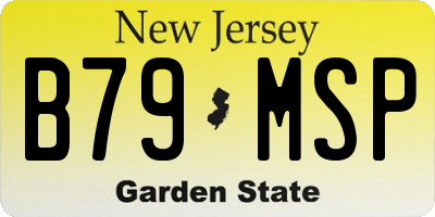 NJ license plate B79MSP