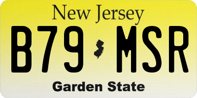 NJ license plate B79MSR