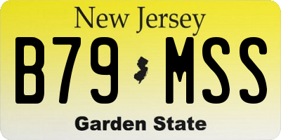 NJ license plate B79MSS