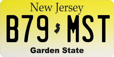 NJ license plate B79MST