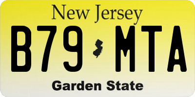 NJ license plate B79MTA