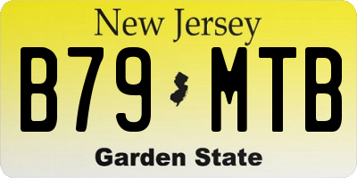 NJ license plate B79MTB